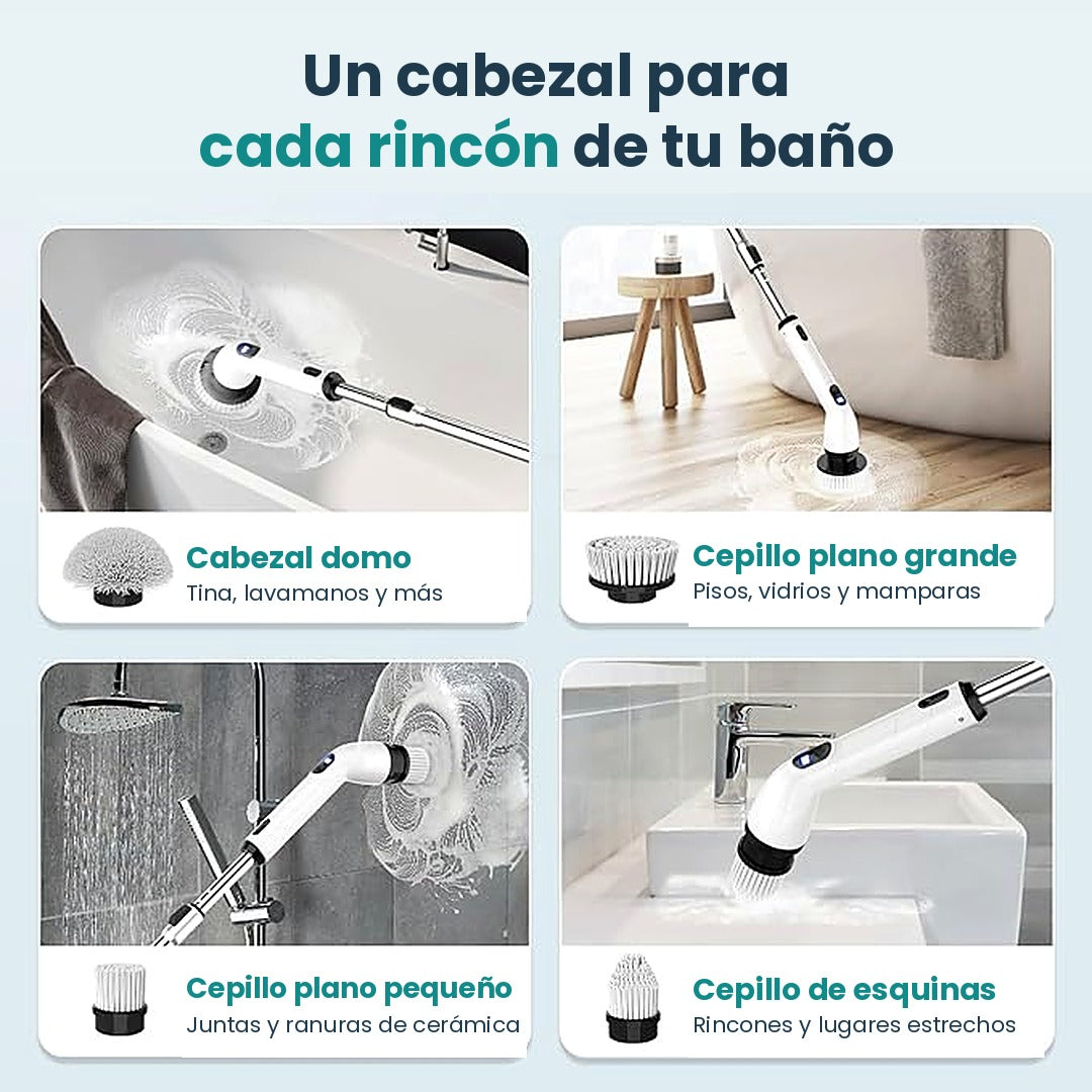 Cabezales del cepillo eléctrico para tina, pisos, juntas y rincones
